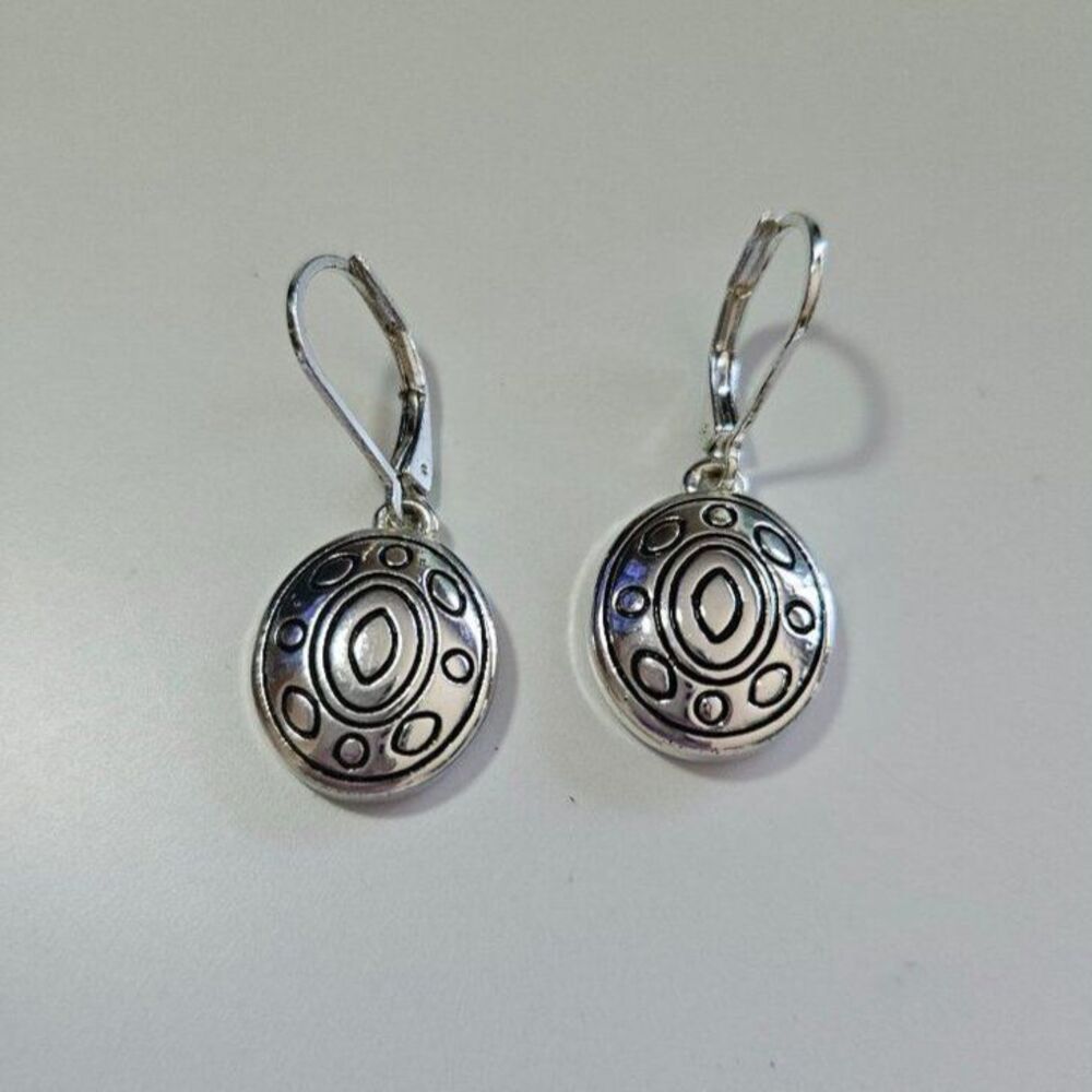 Napier silver tone dangling earrings